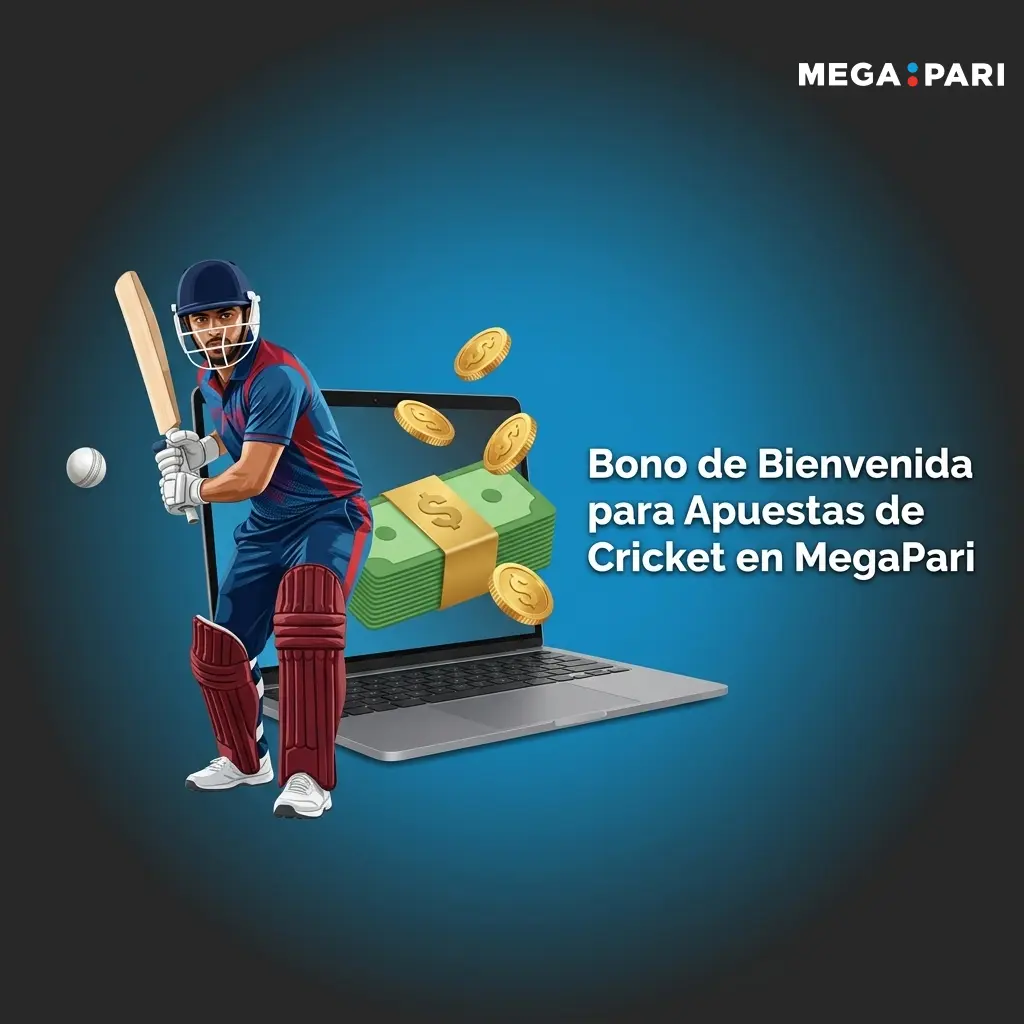 Bono de bienvenida MegaPari para apuestas de cricket: hasta 100 EUR en deportes, casino o freebet