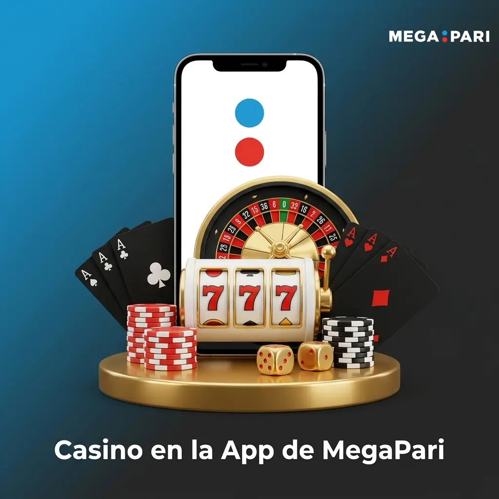Interfaz del casino en la app de MegaPari con más de 8.000 juegos de tragaperras y casino en vivo