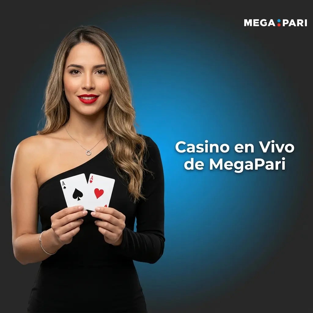 Casino en vivo de MegaPari con crupiers profesionales en estudio real transmitiendo ruleta, blackjack y baccarat en HD
