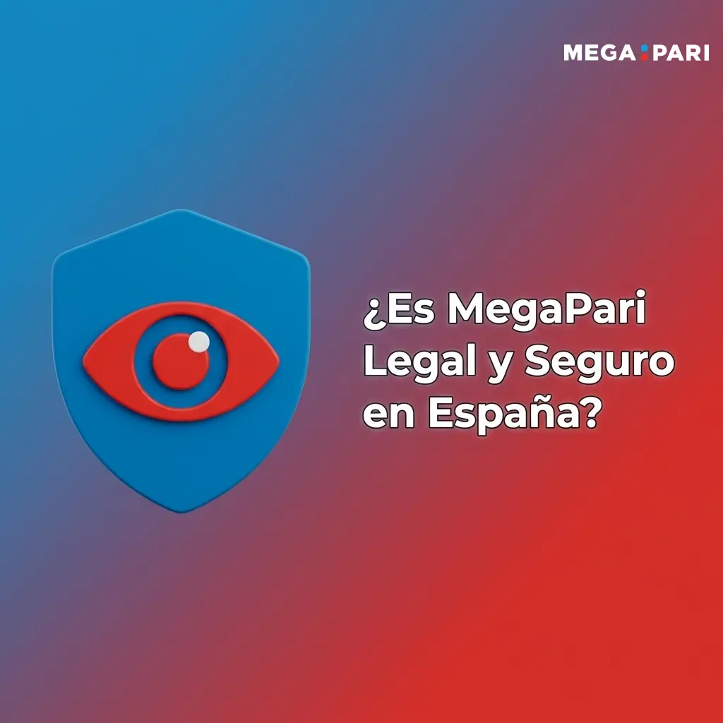 Logotipo de MegaPari con escudo de seguridad y licencia Curaçao, indicando legalidad en España con encriptación SSL