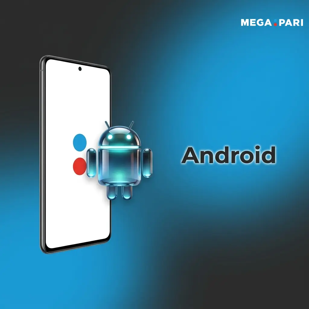 Captura de pantalla de la app MegaPari para Android mostrando proceso de instalación APK en smartphone