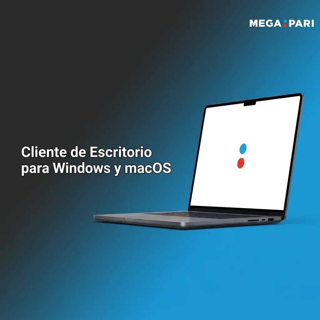 Plataforma Megapari accesible desde navegadores web en Windows y macOS sin aplicación de escritorio dedicada