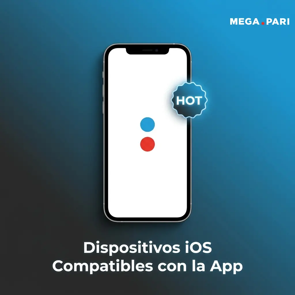 Dispositivos iOS compatibles con la app MegaPari, incluyendo iPhone X al 16 y modelos de iPad Air, Pro y mini