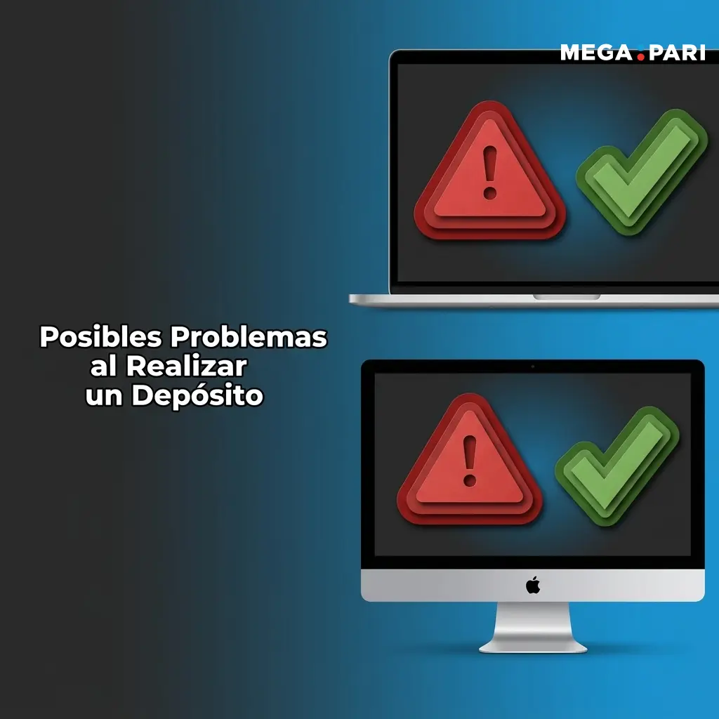 Jugador resolviendo problemas de depósito en MegaPari con métodos de pago y verificación de cuenta