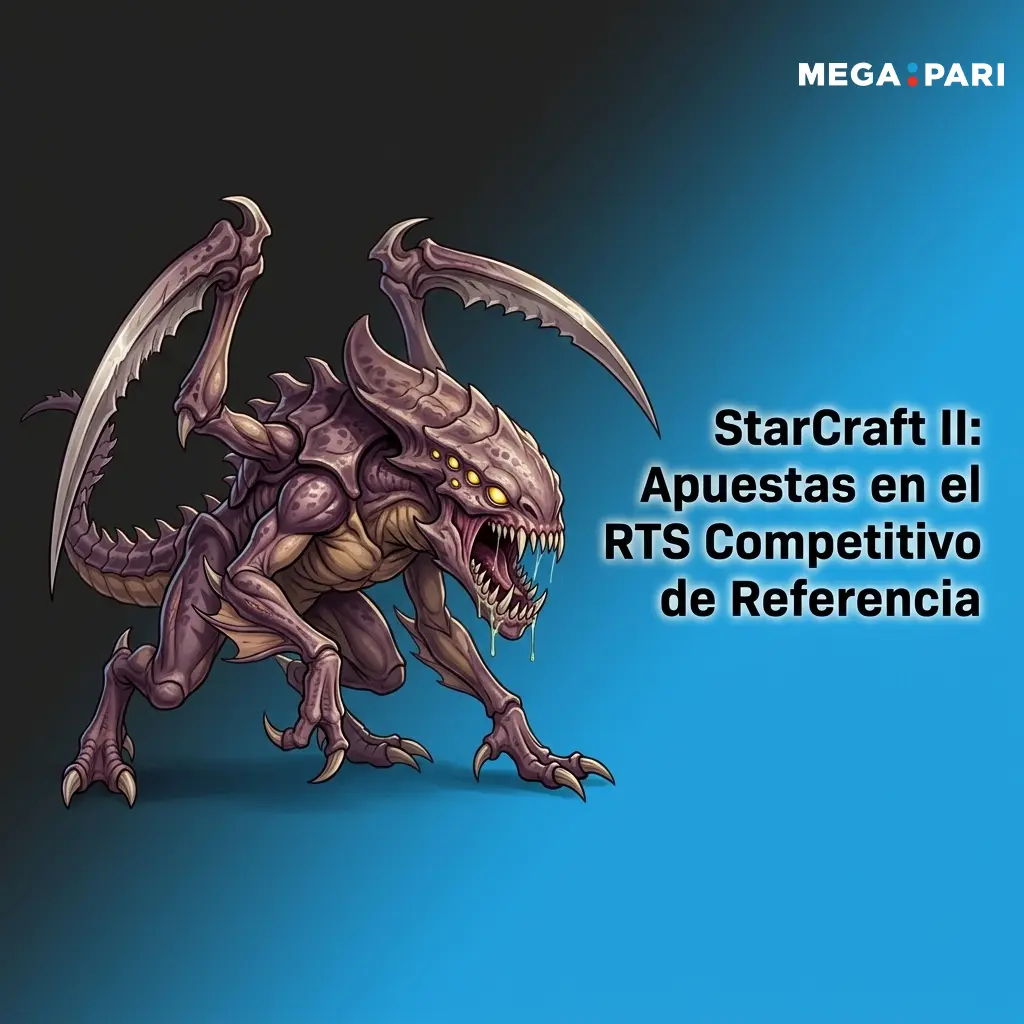 Jugadores de StarCraft II compitiendo en torneo RTS de alto nivel con apuestas en MegaPari disponibles