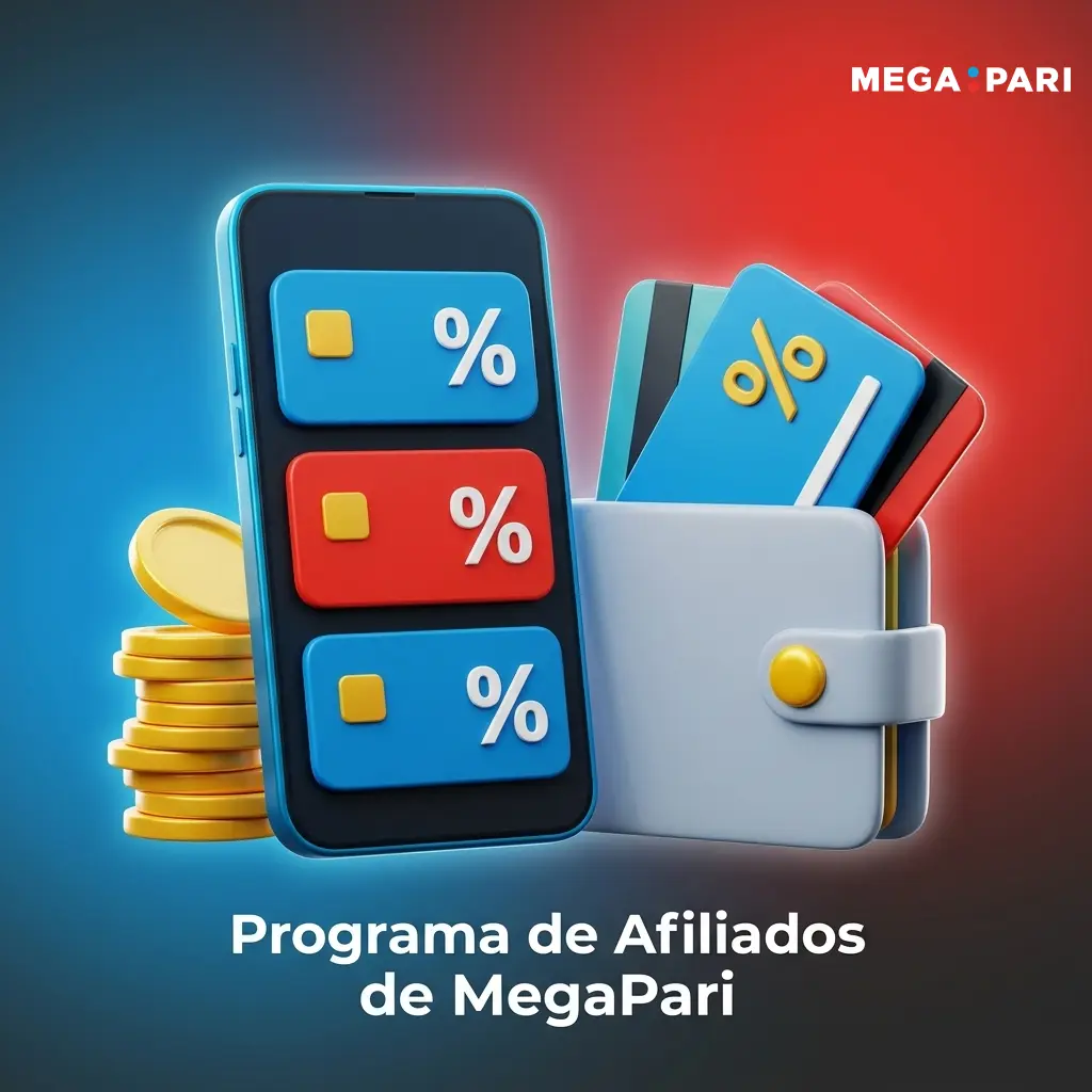 Panel de control del Programa de Afiliados de MegaPari con estadísticas en tiempo real y comisiones hasta el 40%