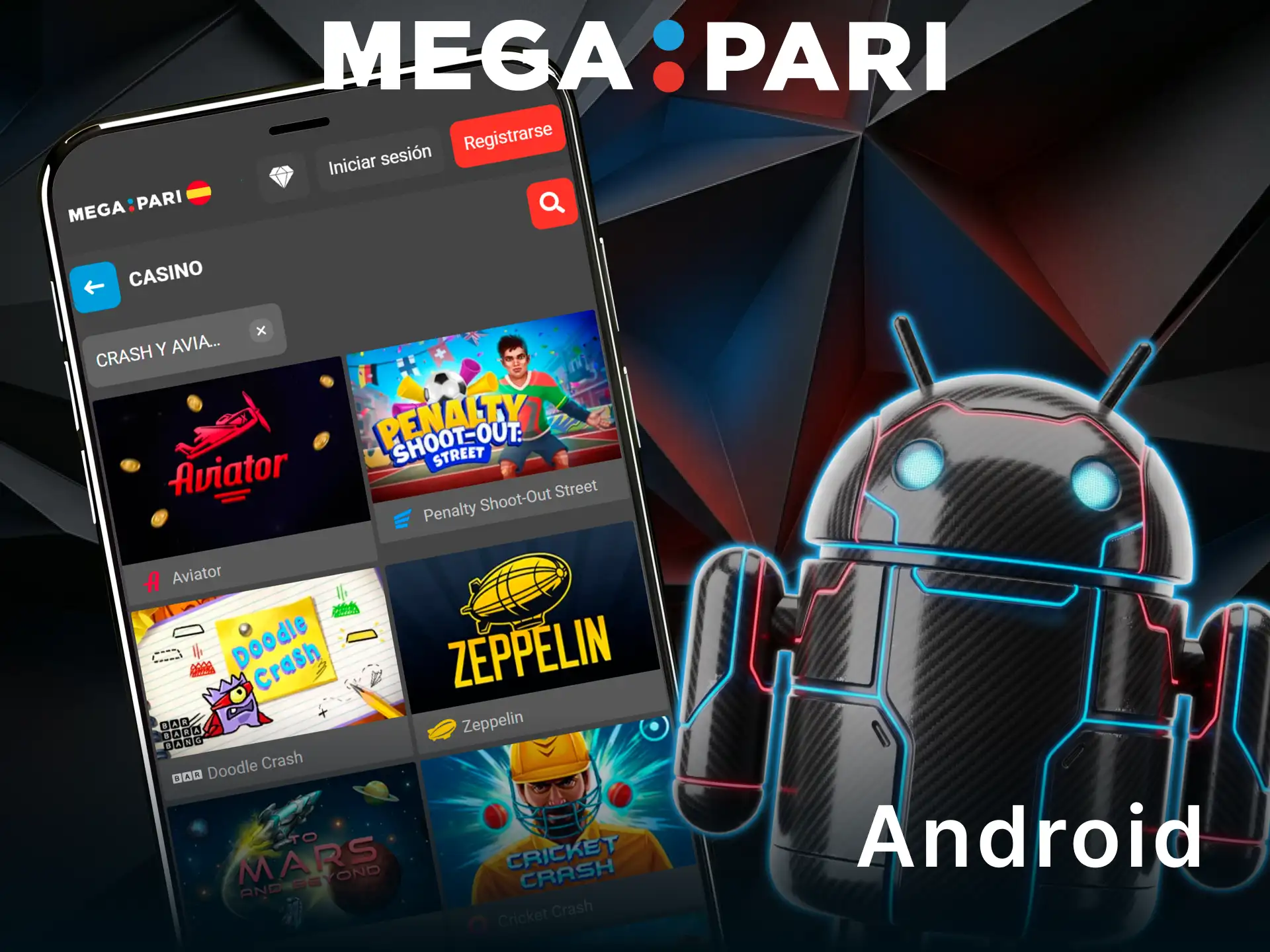 Descarga la app de MegaPari para Android y realiza tus apuestas en España.