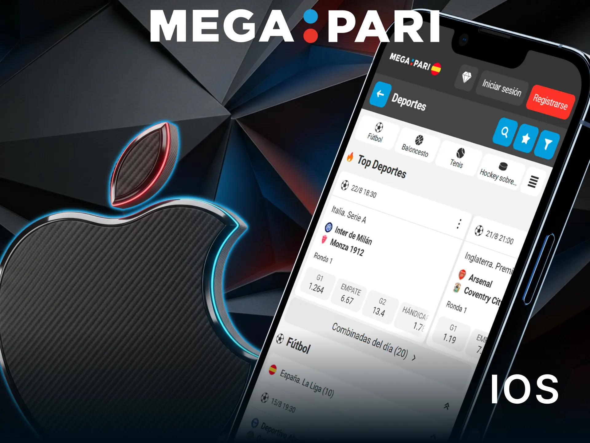 Descarga la app de MegaPari para iOS y realiza tus apuestas en España.
