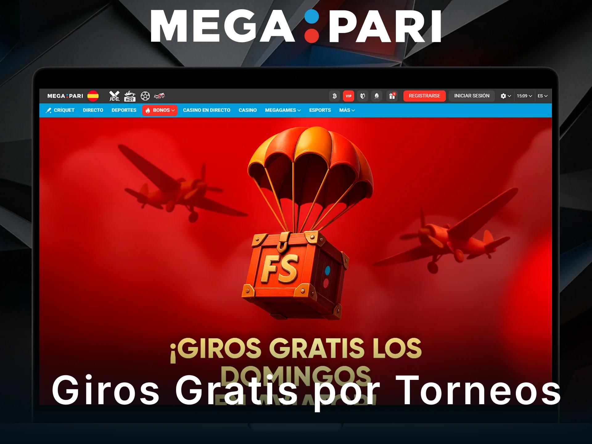 Gana giros gratis en los torneos del casino de MegaPari participando hoy.