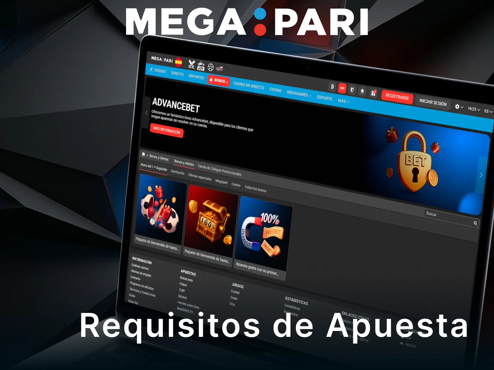 Consulta las reglas para retirar ganancias de tu bono en la app de MegaPari.
