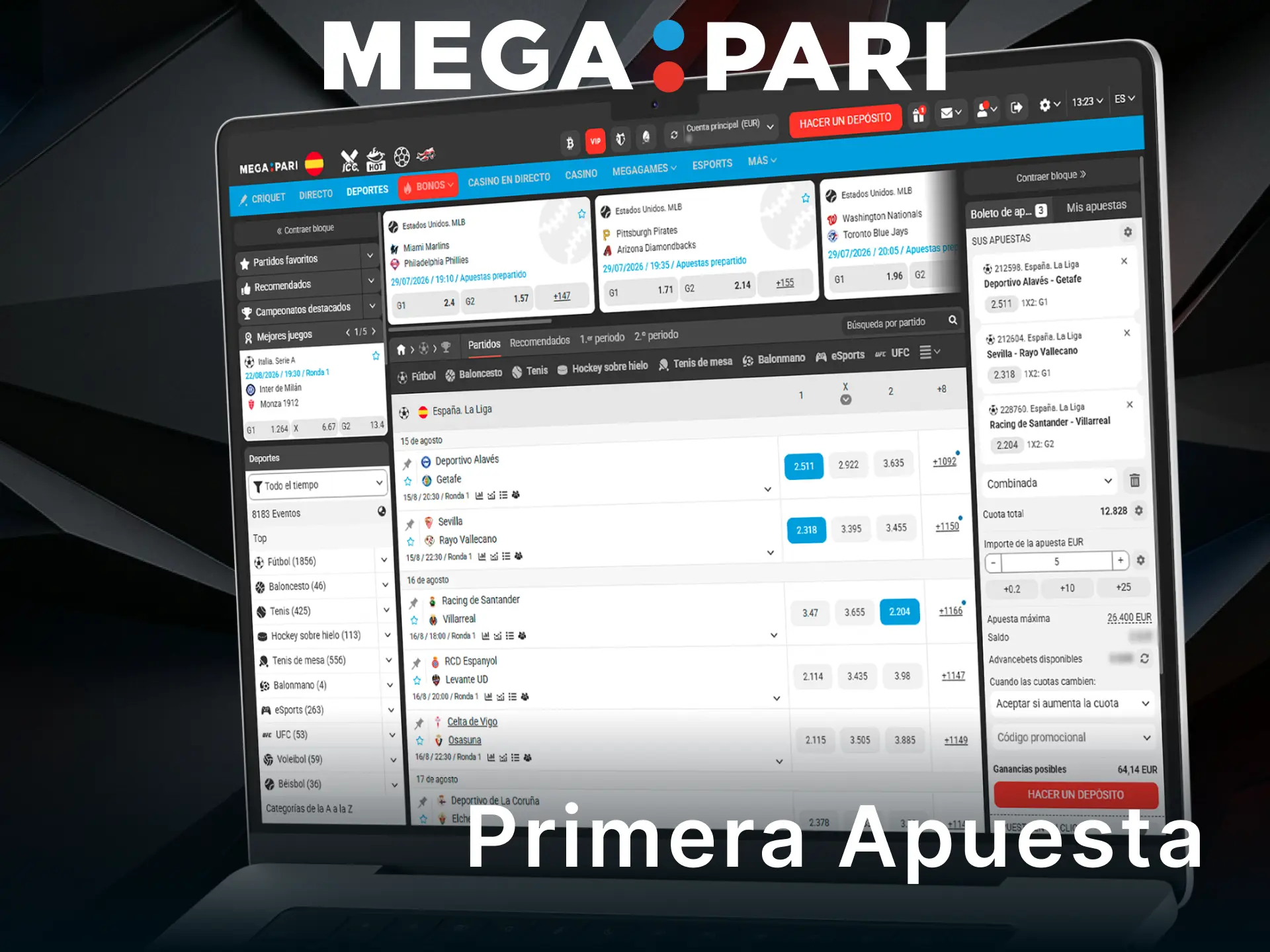 Aprende a hacer tu primera apuesta deportiva paso a paso en MegaPari.