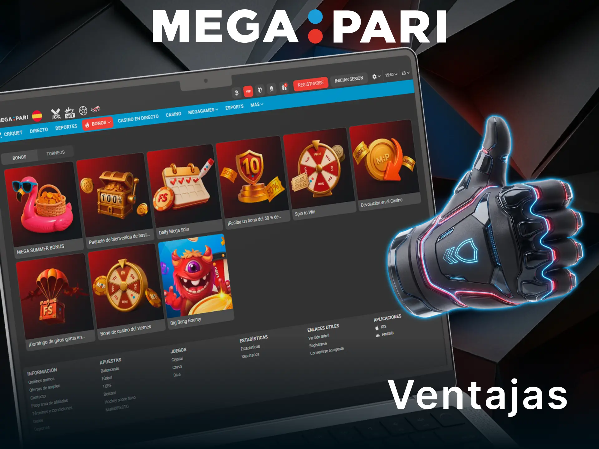 Descubre las ventajas exclusivas de elegir MegaPari España para tus apuestas y casino.