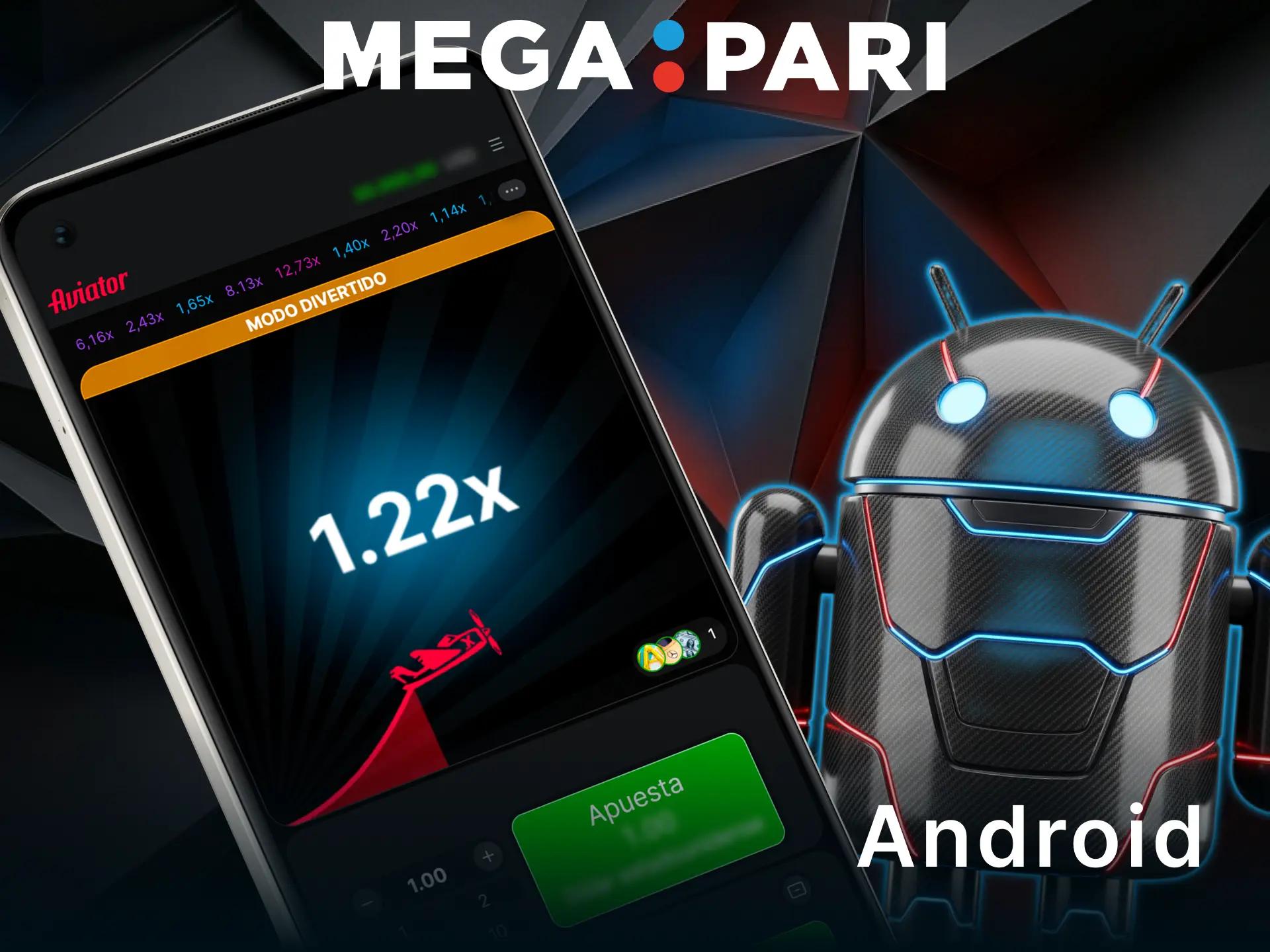 Descarga el APK en Android para jugar a Aviator con MegaPari.
