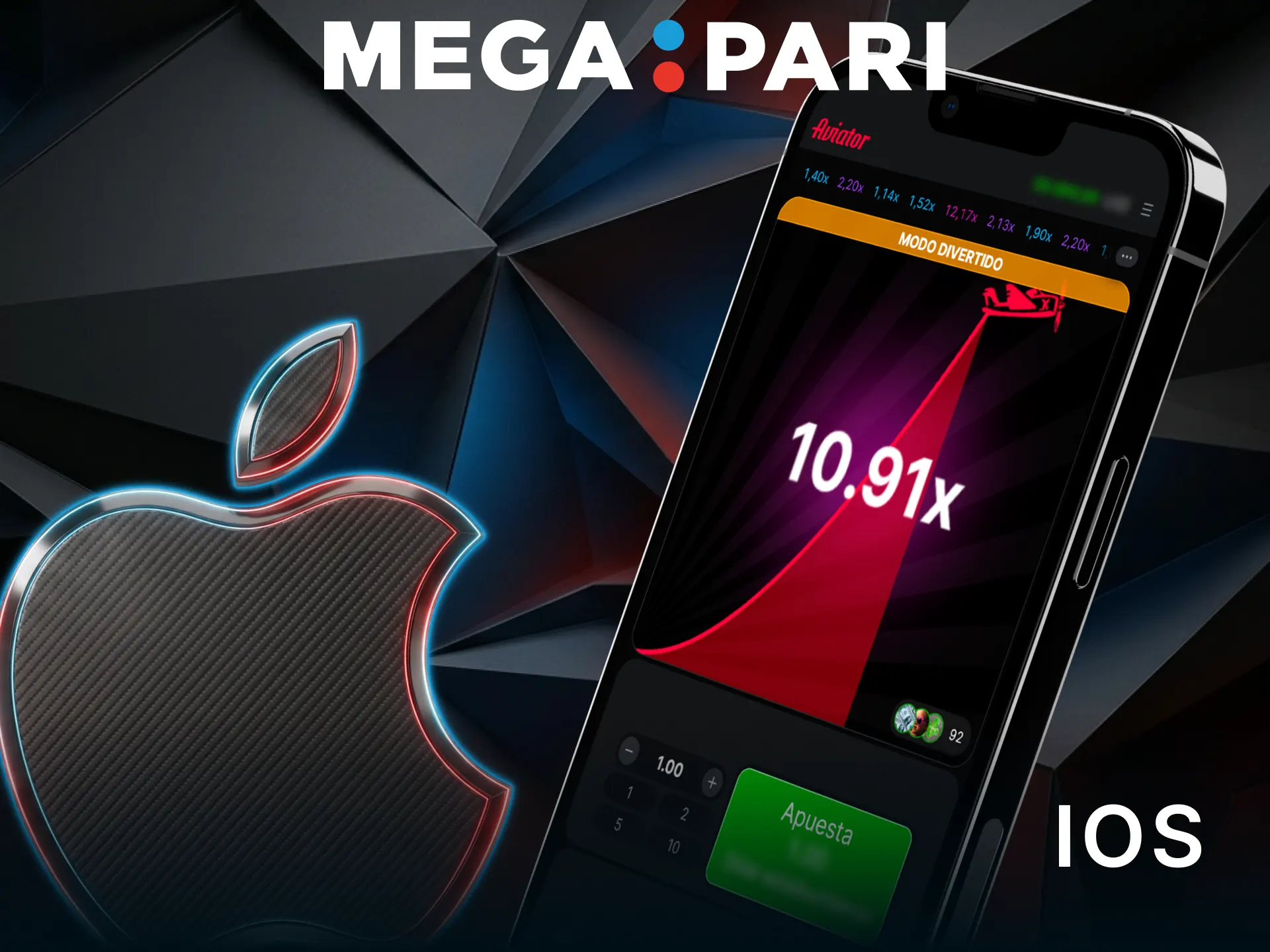 Instala la aplicación en iOS y disfruta de Aviator con MegaPari.