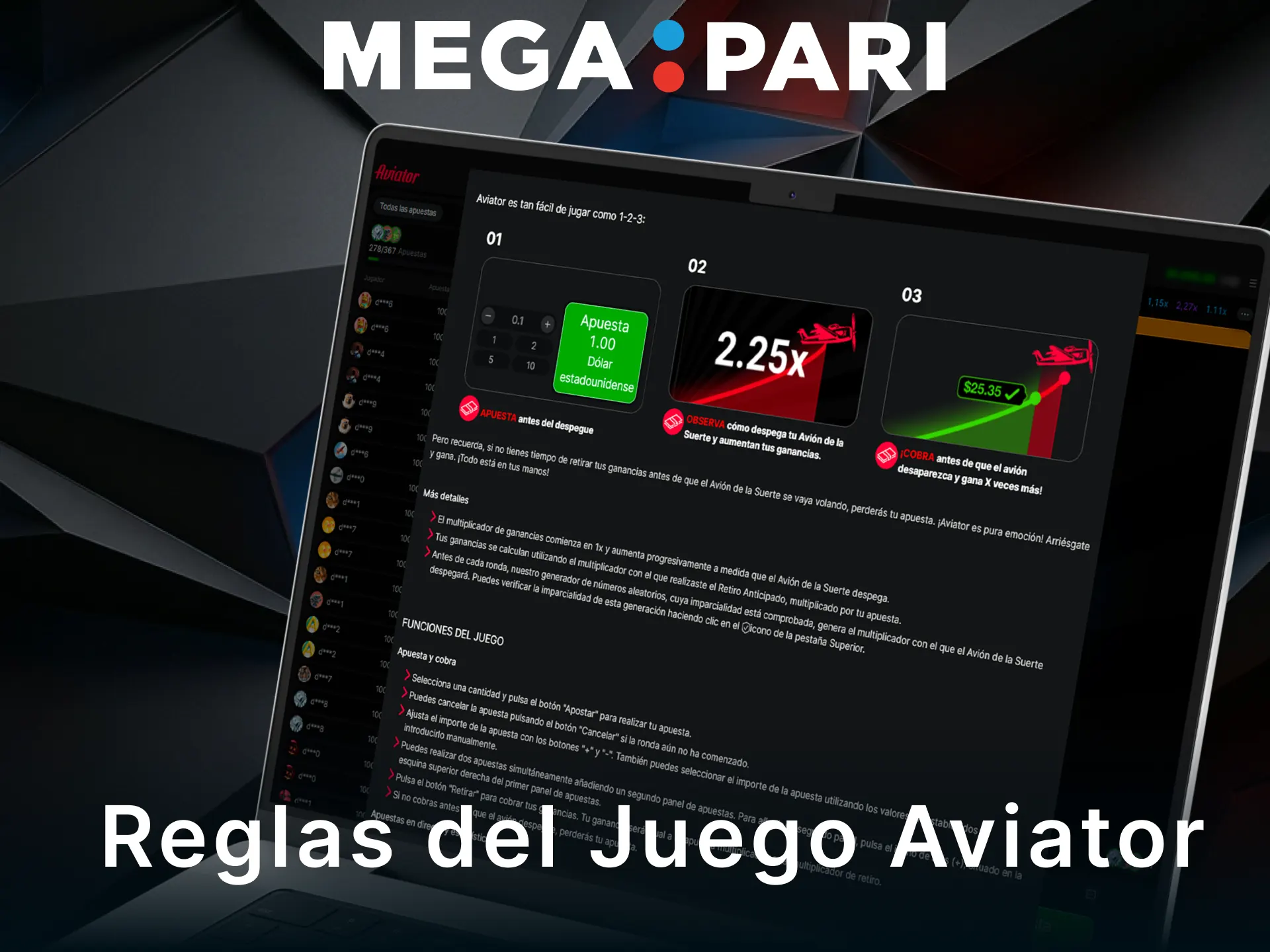 Conoce las reglas del juego Aviator para ganar siempre en MegaPari.