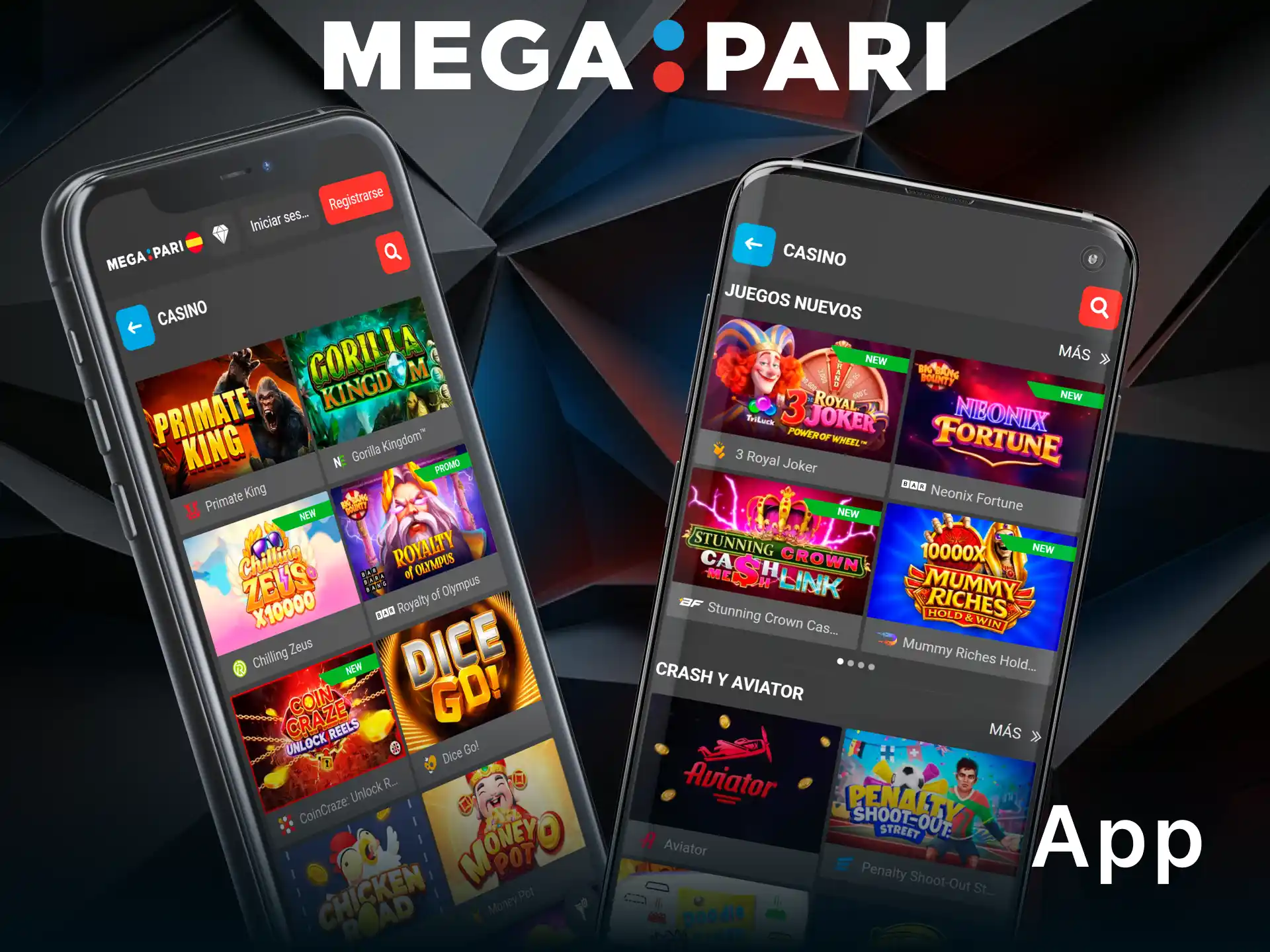 Descarga la app móvil para jugar siempre en MegaPari Casino.