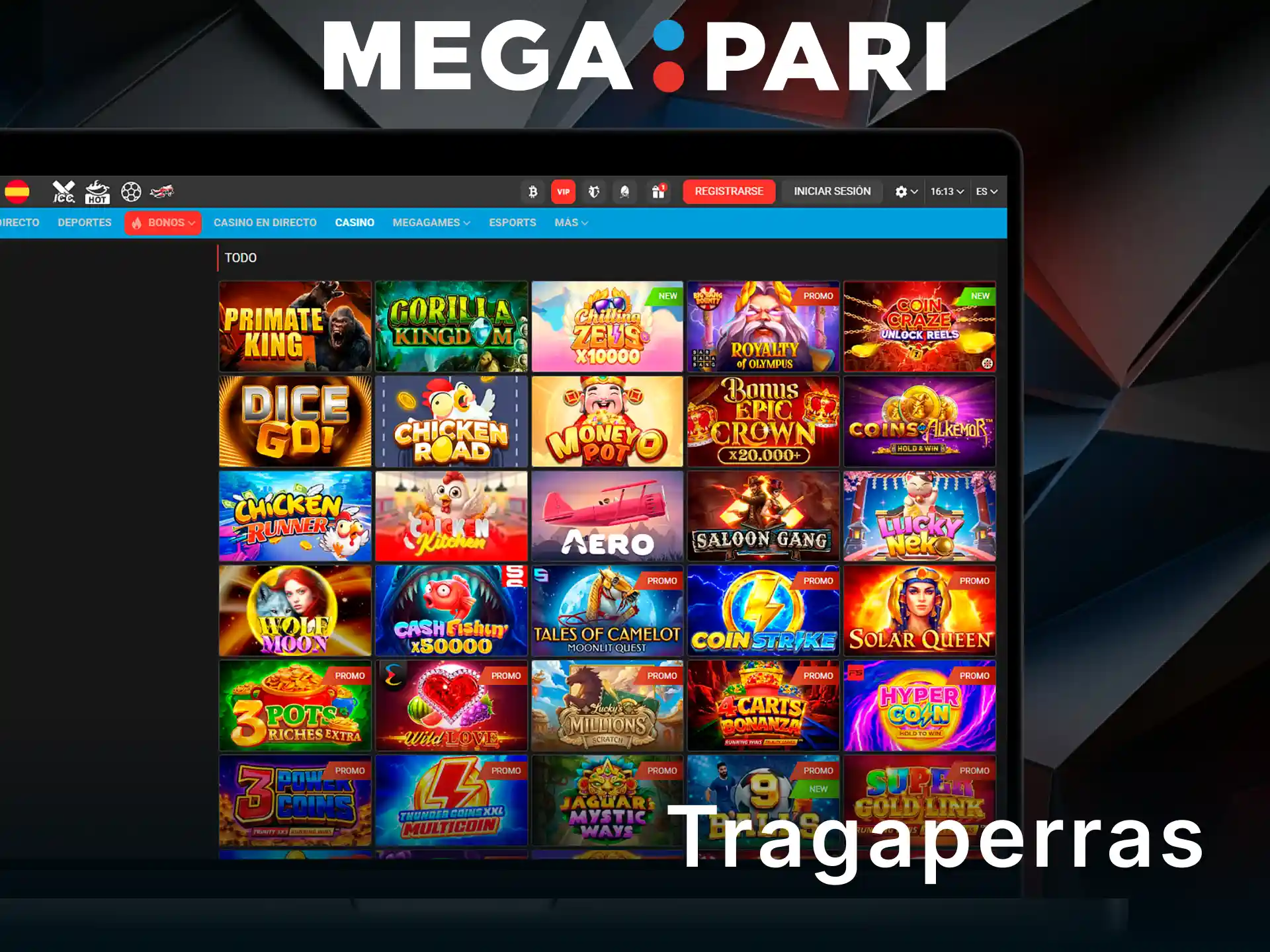 Explora las mejores tragaperras y gana en MegaPari Casino.