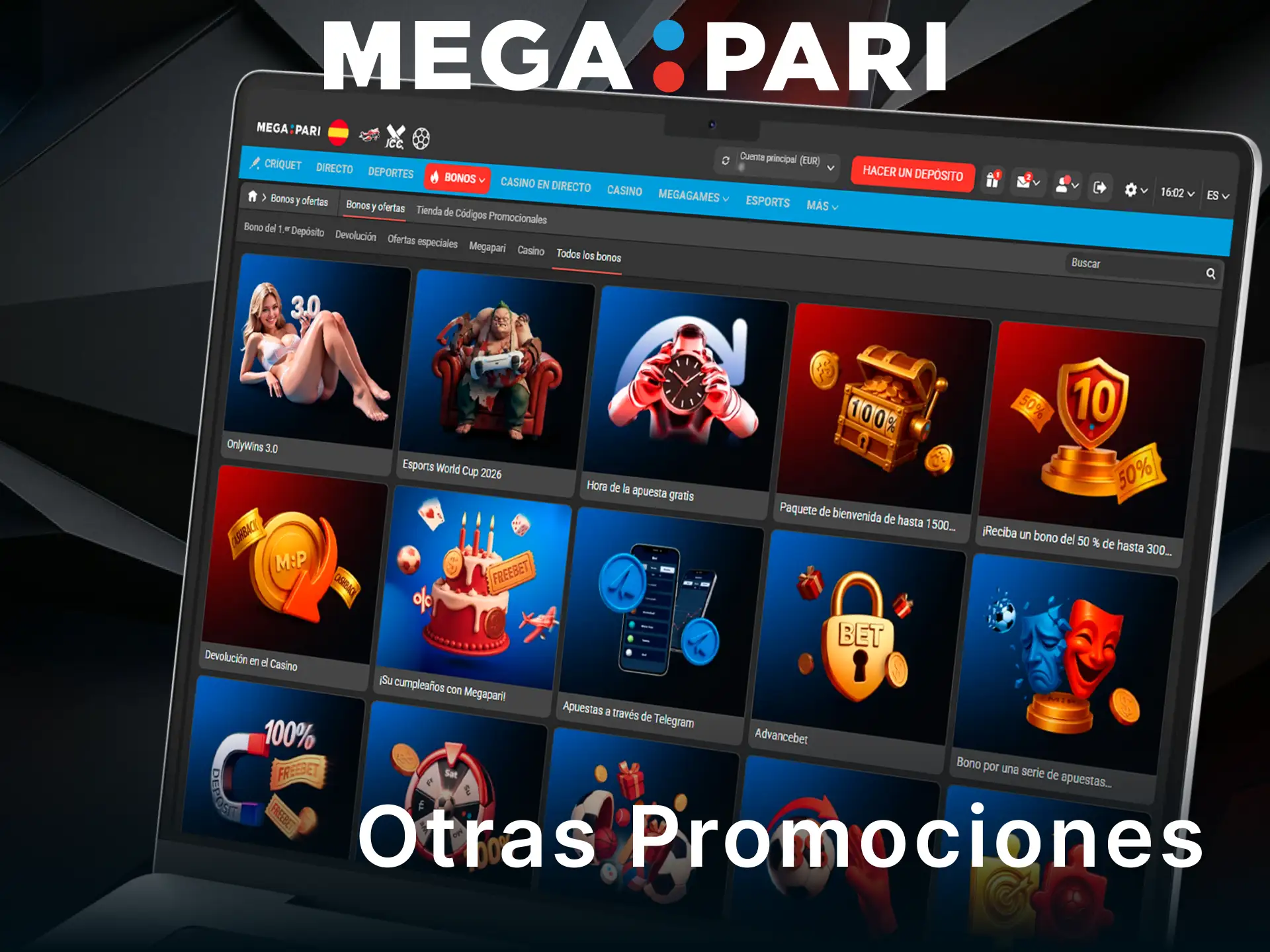 Descubre otras promociones disponibles para aprovechar al máximo en MegaPari.