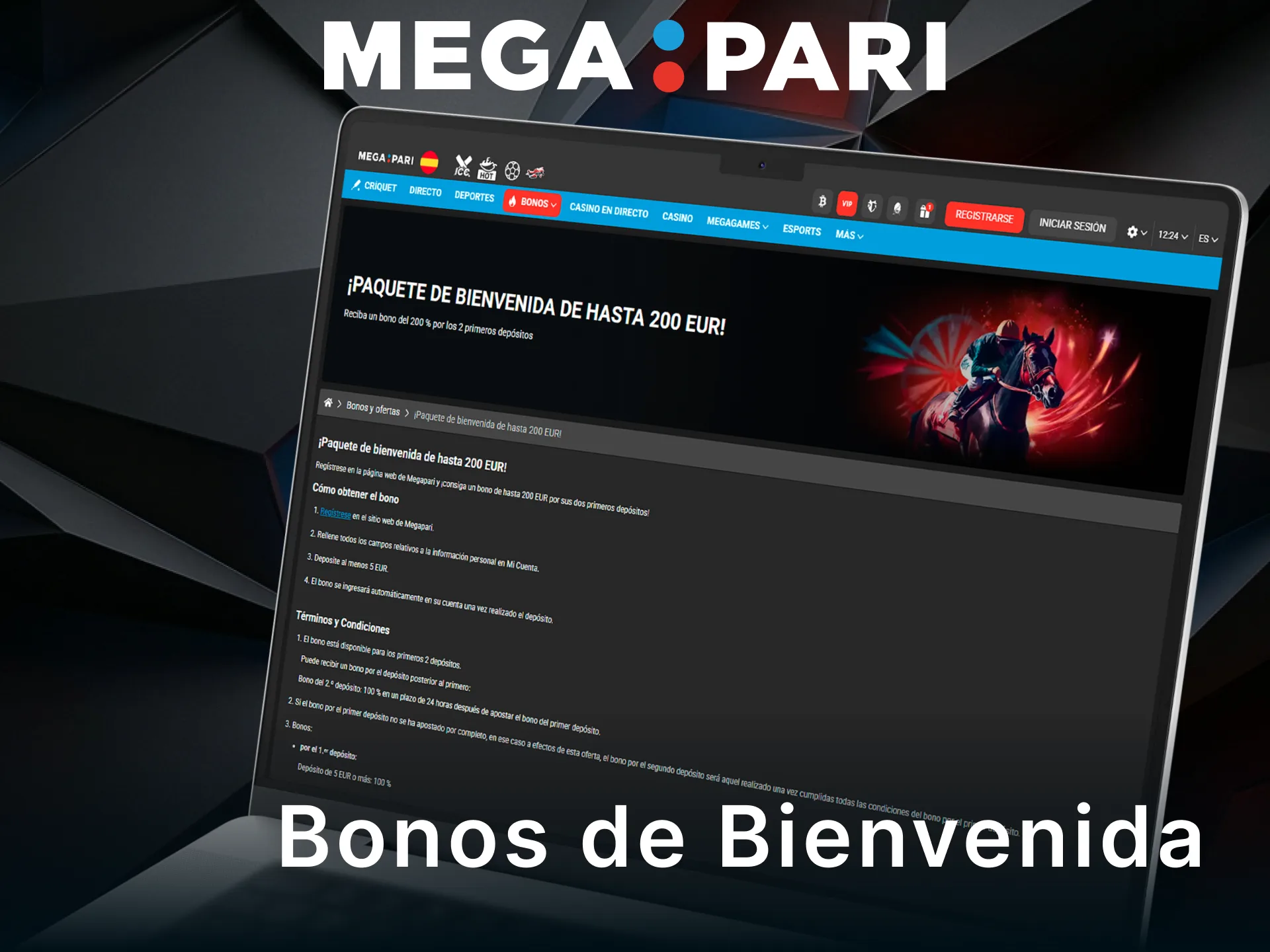 Reclama el bono de bienvenida para tus apuestas en esports en MegaPari.