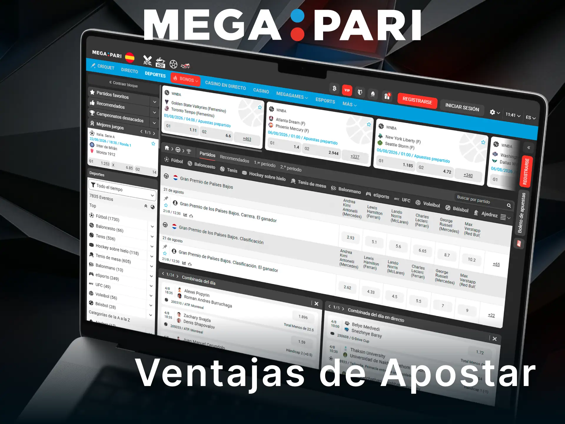 Descubre las ventajas exclusivas de tus apuestas de Fórmula 1 en MegaPari.