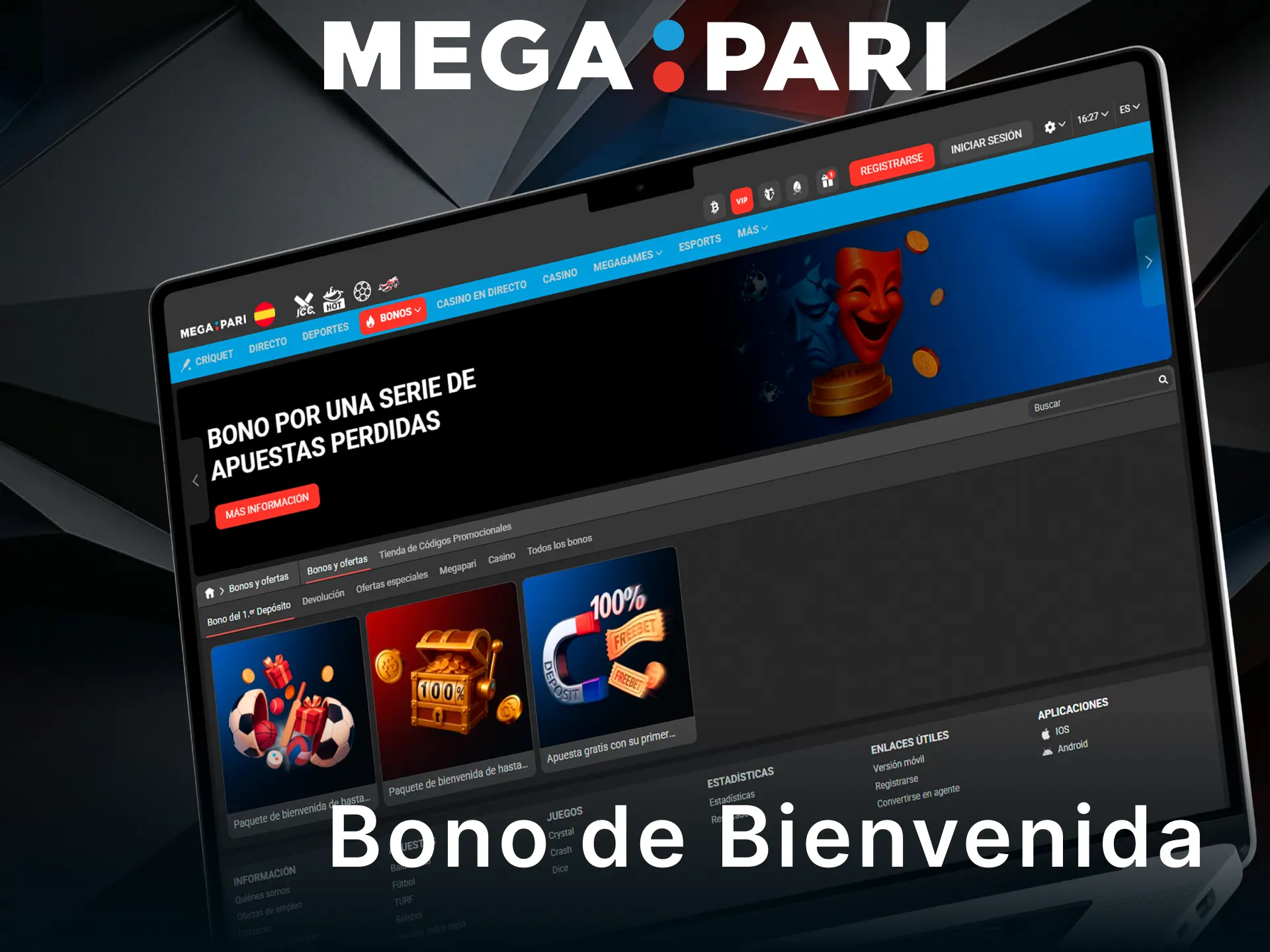 Reclama el bono de bienvenida al hacer tus apuestas de fútbol en MegaPari.