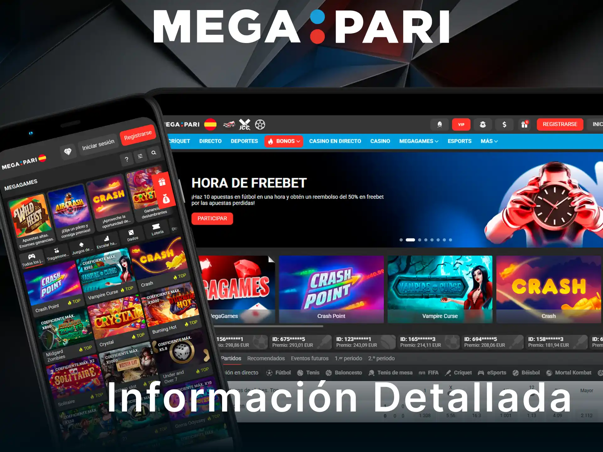 Descubre la información detallada sobre los servicios que ofrece MegaPari en España.