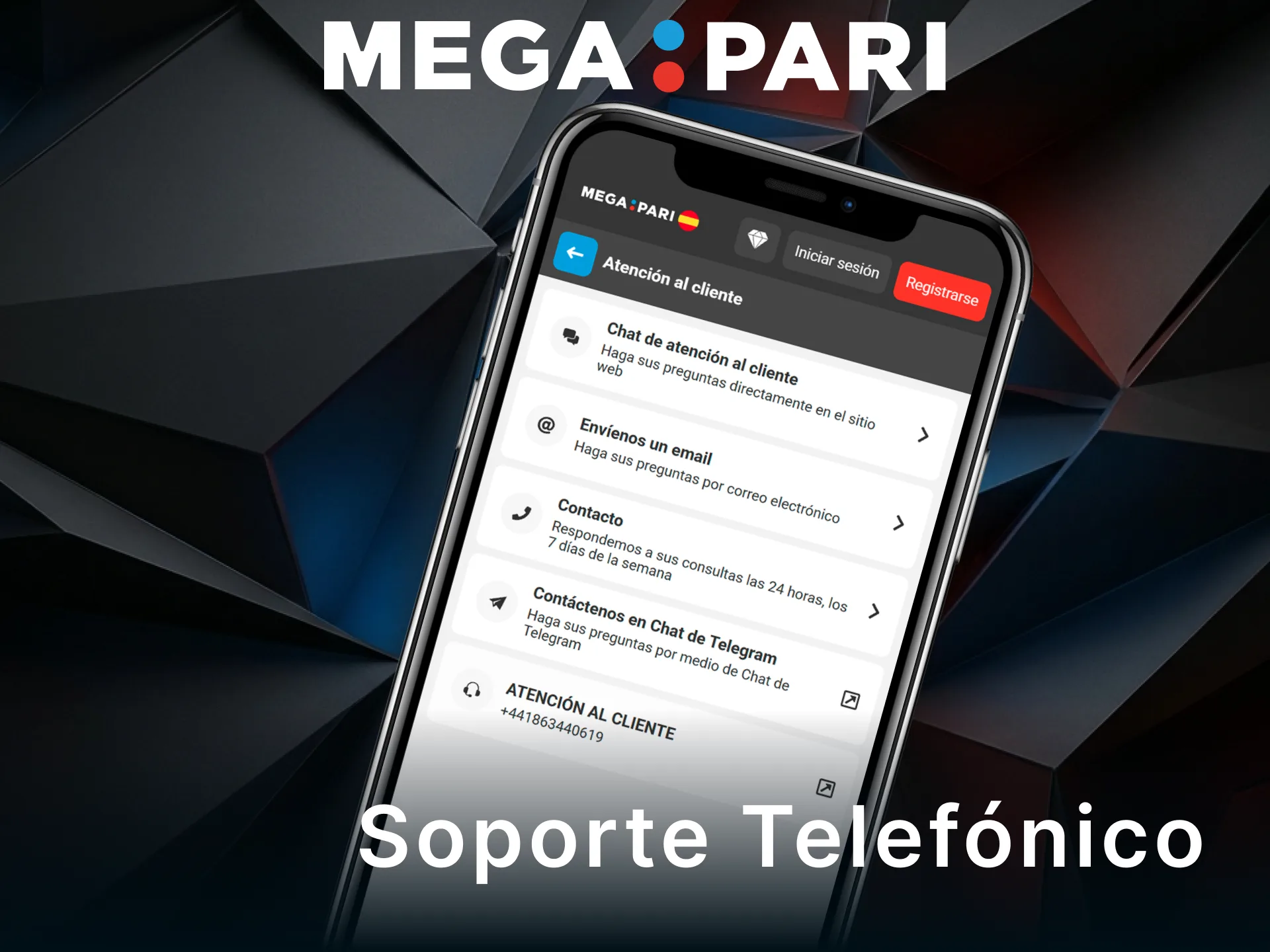Llama al soporte telefónico para resolver tus dudas rápidamente en MegaPari.