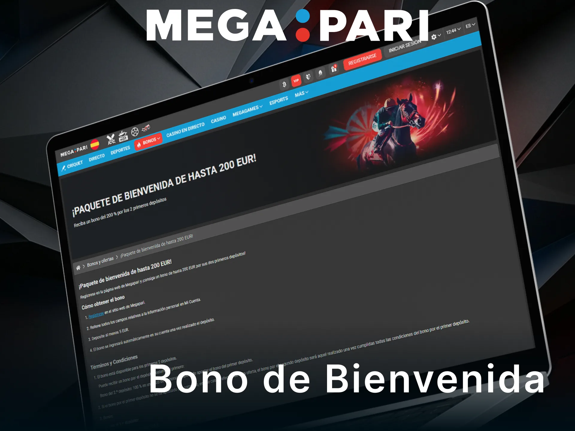 Reclama el bono de bienvenida para tus apuestas de tenis en MegaPari.